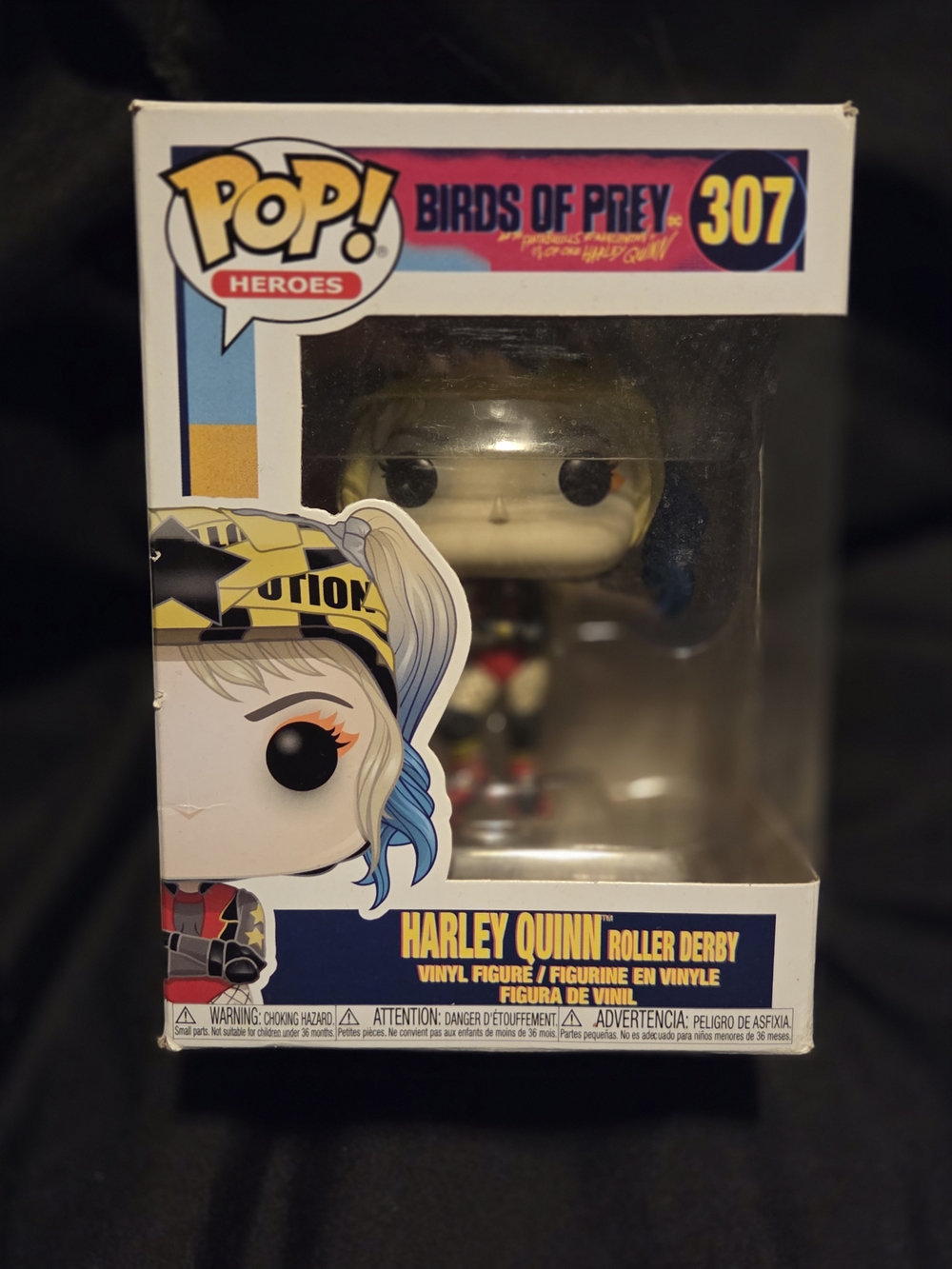 Funko Pop! Harley Quinn Roller Derby #307 - White, Blue, Yellow, Red